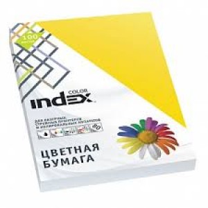 Бумага для ксерокса A4 Index color ярко-желтая 100л
